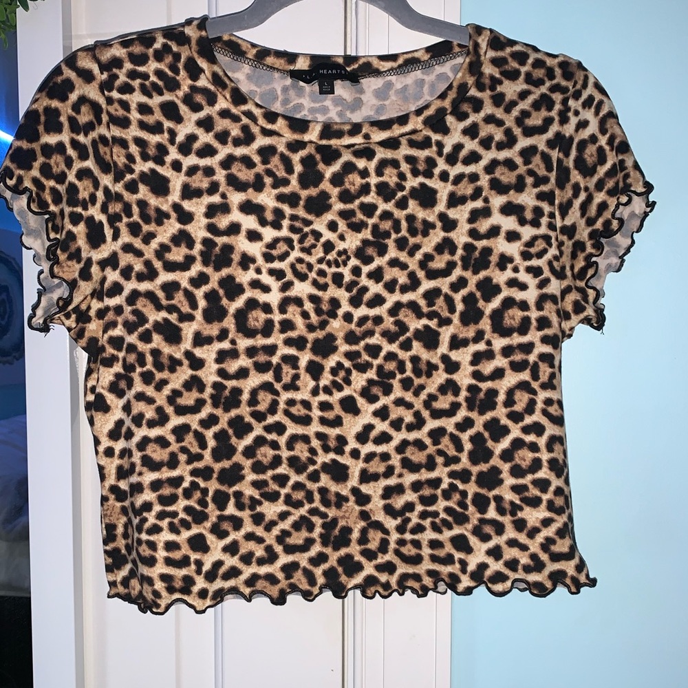 L.A. Hearts Cheetah Print Cropped Top